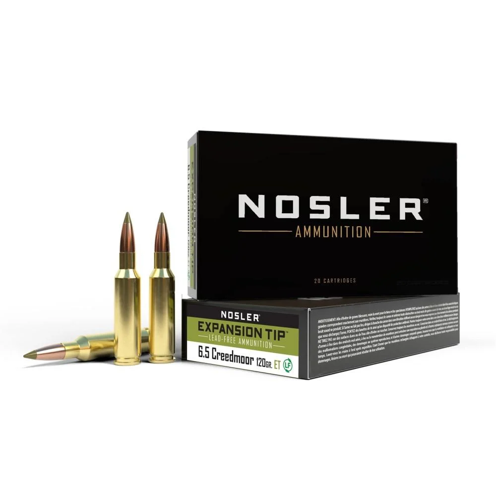 Nosler E-Tip Rifle Ammunition 6.5 Creedmoor 120 gr E-Tip 2850 fps 20/ct